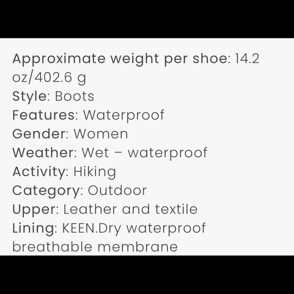 7.5 KEEN WOMENS CIRCADIA MID TOP WATERPROOF HIKING LIGHTLY USED - Picture 8 of 14